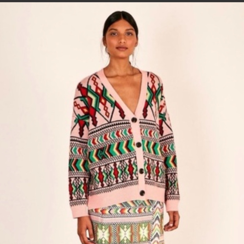 Farm Rio Geometric Knit Cardigan - Picture 3 of 6